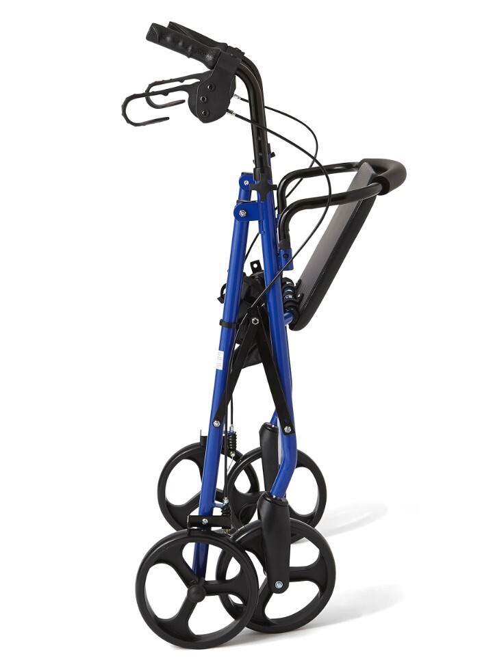 Medline MDS86850EBS8 Basic Steel Rollator - Blue
