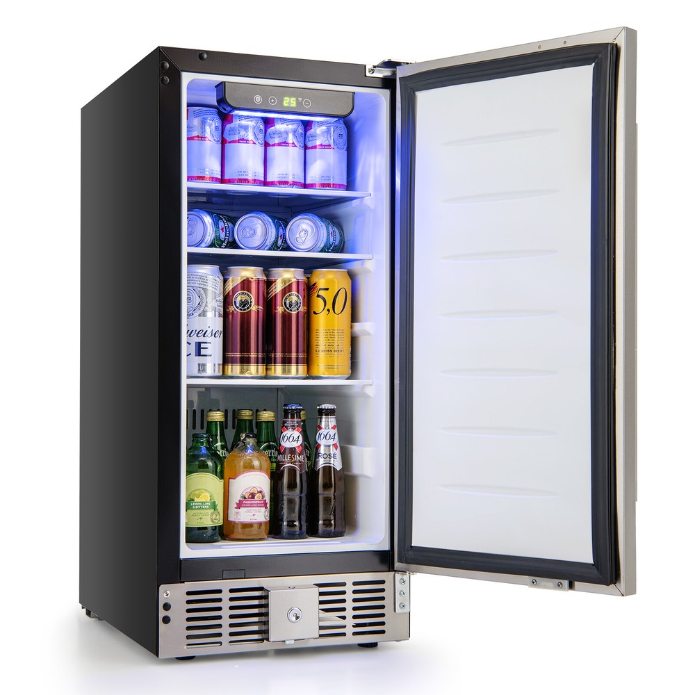 Compact Refrigerator Under-counter/Freestanding Fridge w/ Adjustable Temperature