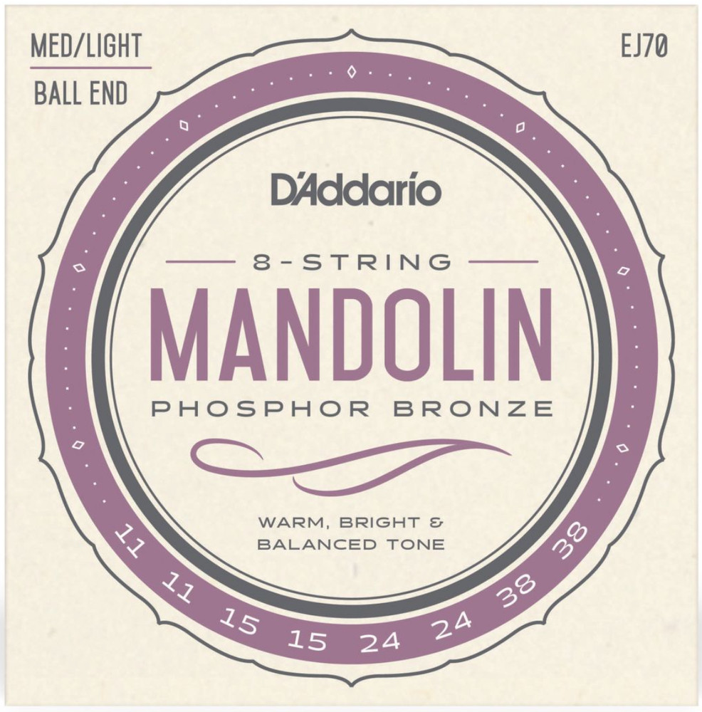 D'Addario EJ70 Phosphor Bronze Ball End Mandolin Strings