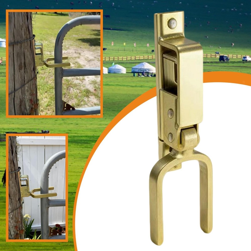 Instant Locking Gate Latch Heavy Duty W Automatic Spring Lock Hardware Sturdy