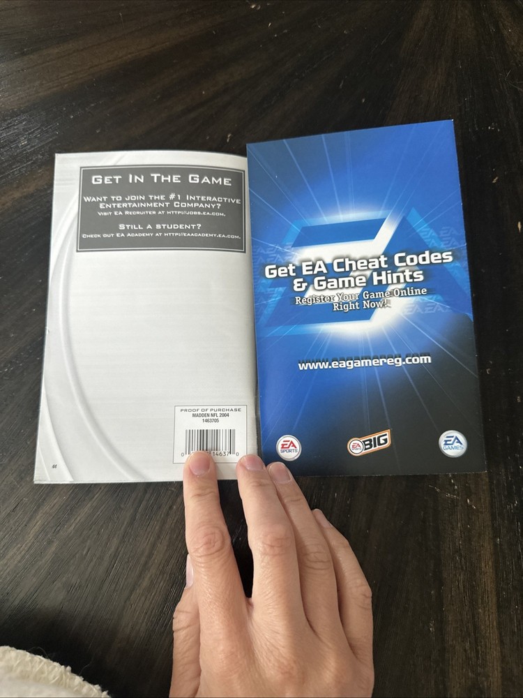 XBOX Manual Only Madden NFL 2004