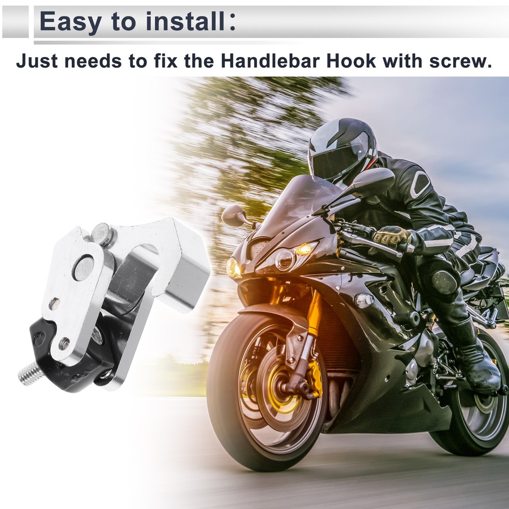 Motorcycle hook 1 set 63mm silver