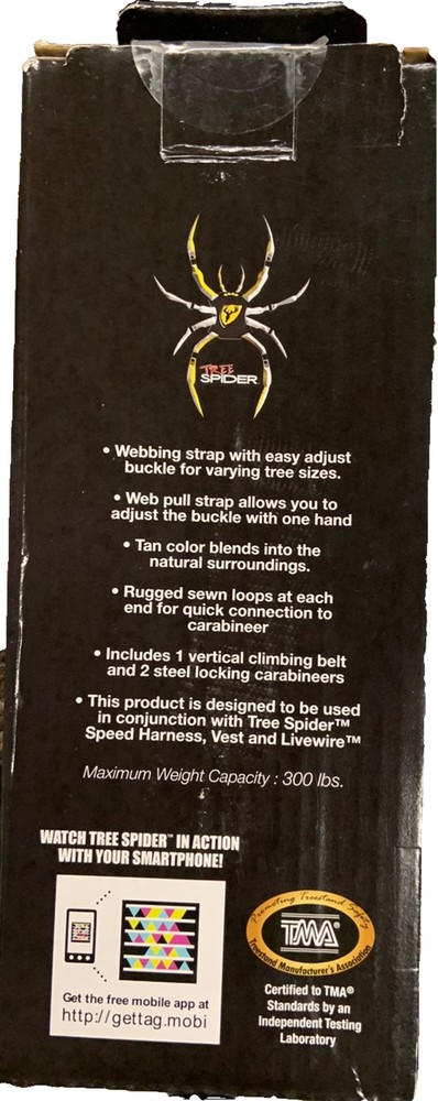 Tree Spider Vertical Climbing Belt TSVCB Hunting/Tree Stand