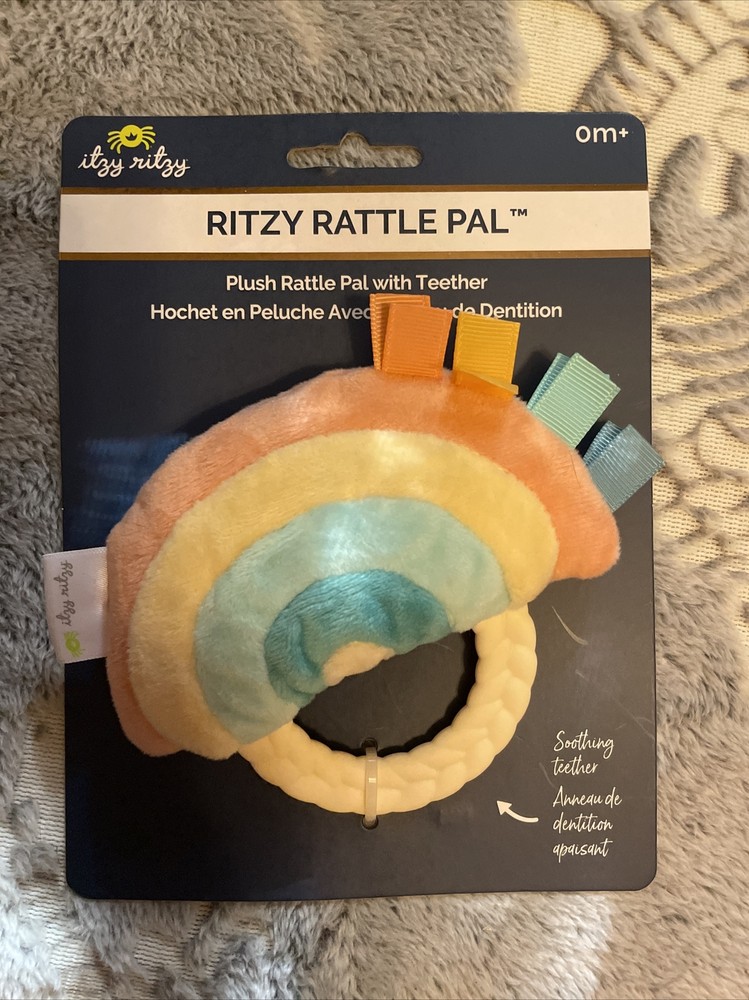 Itzy Ritzy Rattle Pal Soft Teether - Rainbow - NEW