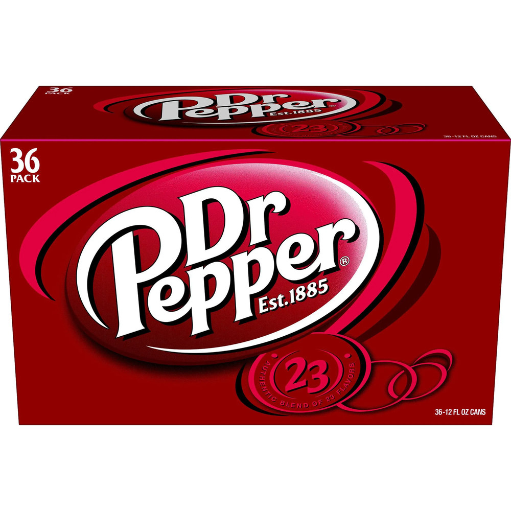 Dr. Pepper Soda, 12 oz, 36-Pack Cans