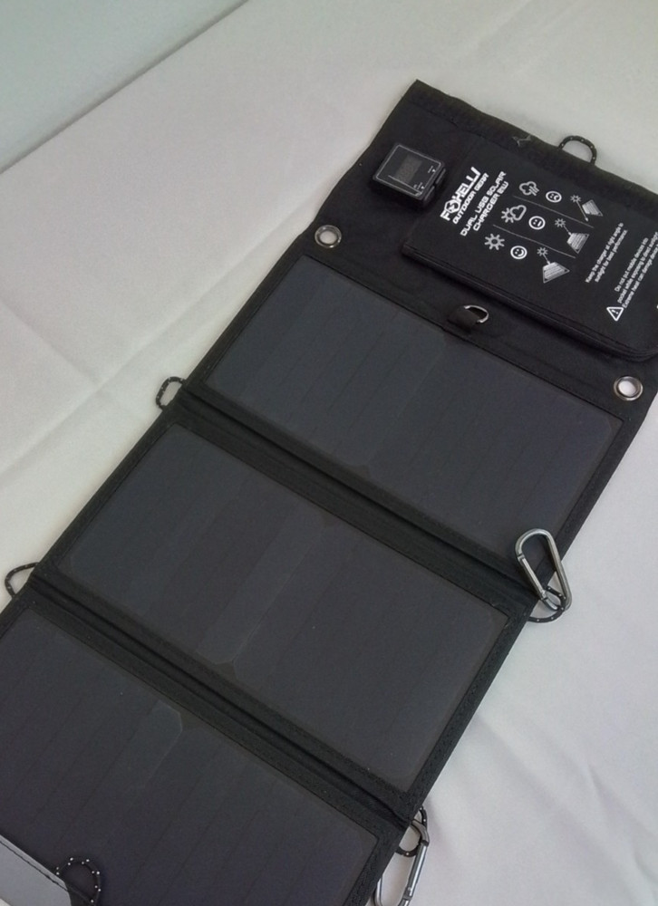 Foxelli USB Folding Solar Panel Tested Working Outdoor/Camping #J4386