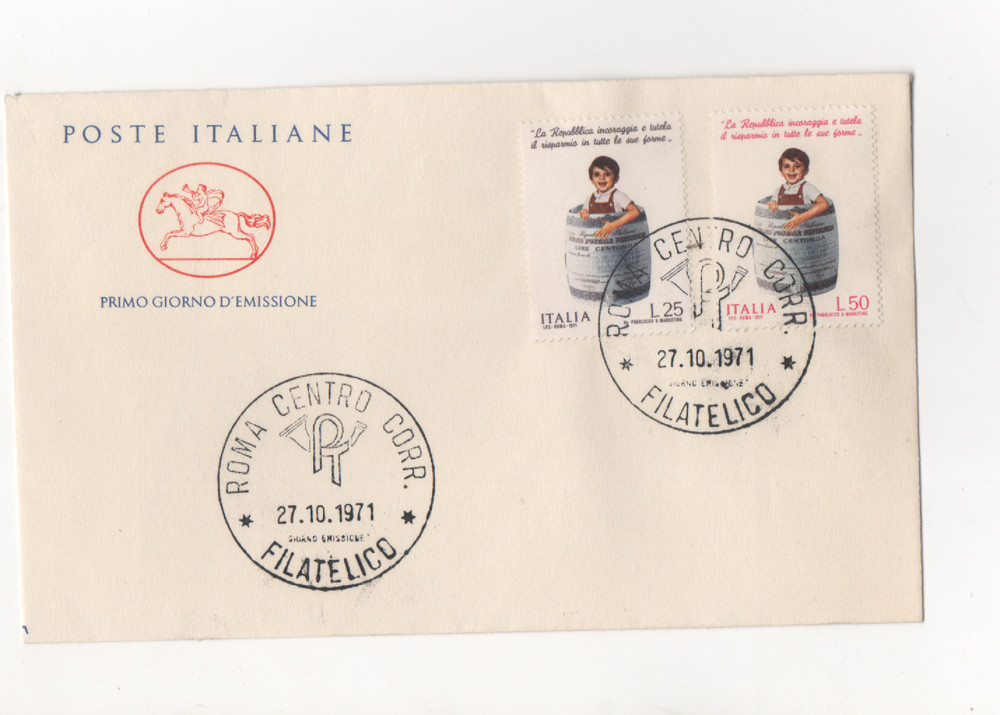 ITALY - FDC - 1971 - DAY - SAVINGS