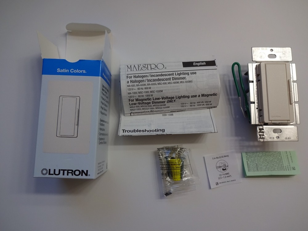 Lutron Maestro MSC-AD-ES 8.3 Amp Max Led Dimmer Eggshell