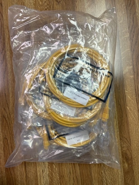 10-Pack Individual Bagged 7-Foot Yellow CAT5E UTP Ethernet Network Booted Cable