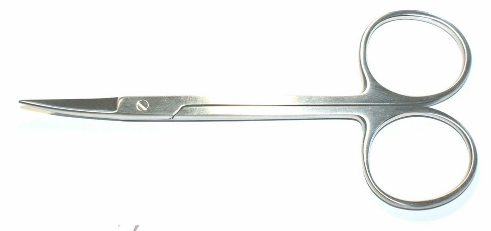 HIGH QUALITY STAINLESS STEEL IRIS MICRO SCISSORS CURVED TIP 3.5"