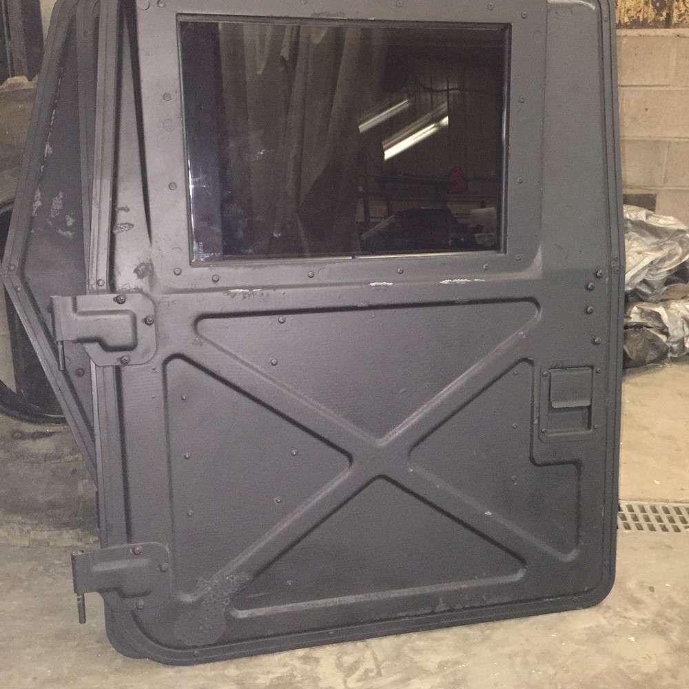 4 GREY 3/8" GREY TINTED LAMINATED M998 HUMVEE X-DOOR WINDOW REPLACEMENT GLASS