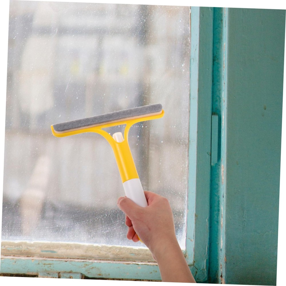 Glass wiper with nozzle, cleaning tool