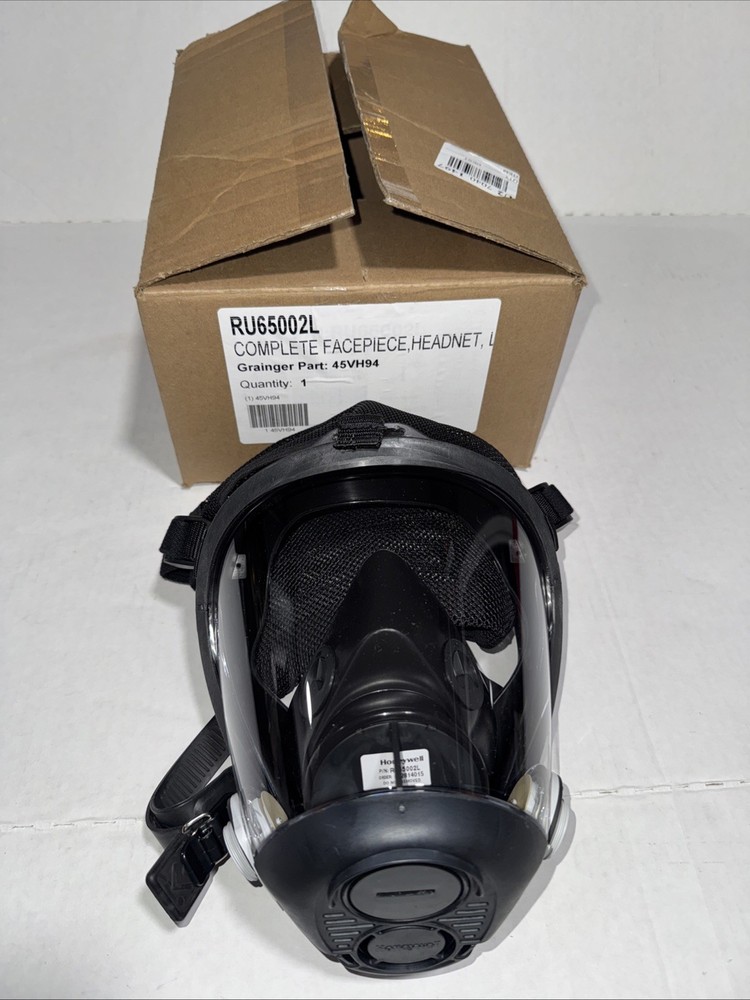 Honeywell RU65002L Full Face Respirator Silicone Hook & Loop 5point Thread Large