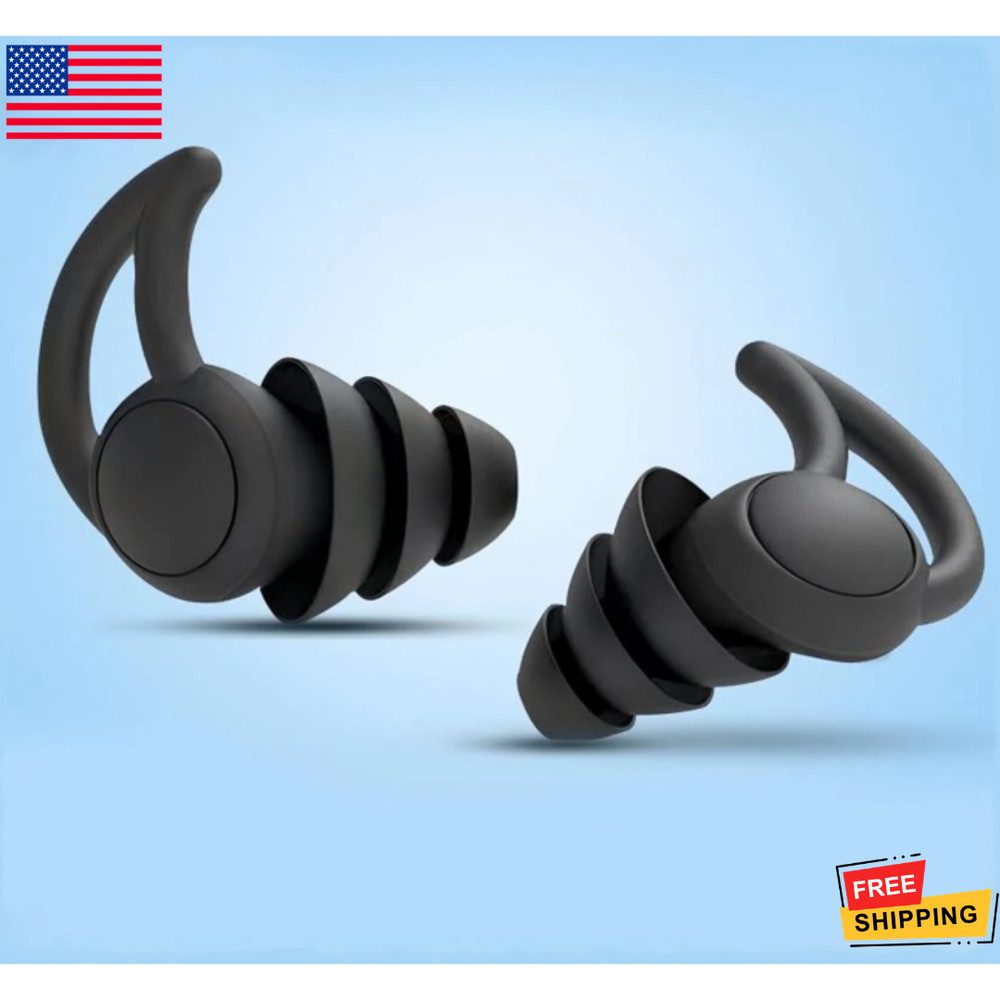 Silicone Ear Plug Waterproof For Sleeping 3 Layer Noise Cancelling Reusable Soft