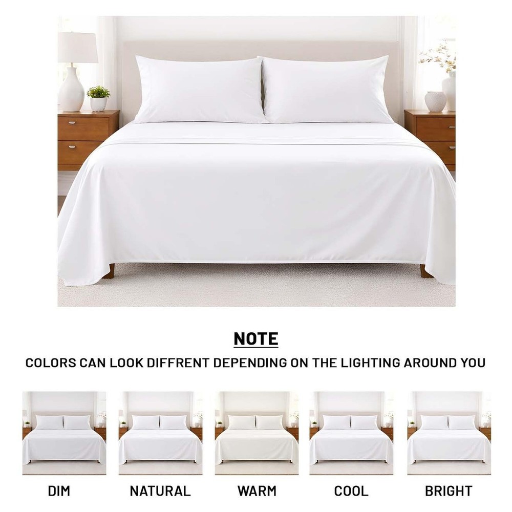 SGI bedding 100% Egyptian Cotton Sheets Full Size – Cooling Sheets, Soft B