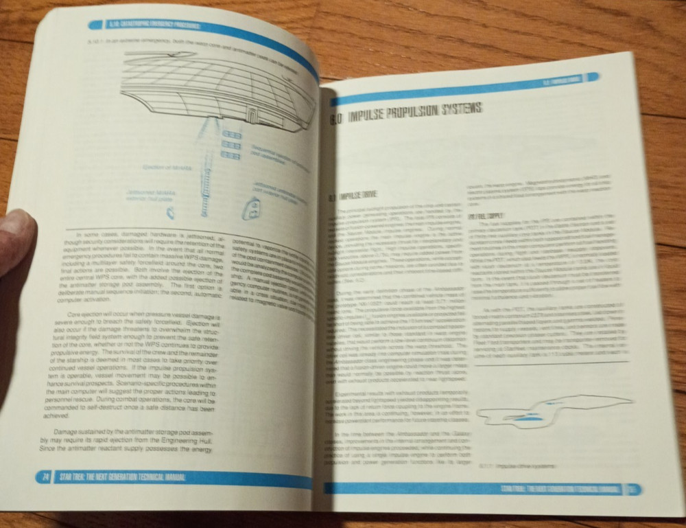 STAR TREK: Next Generation Technical Manual (SC Book, 1991, VG/EX)