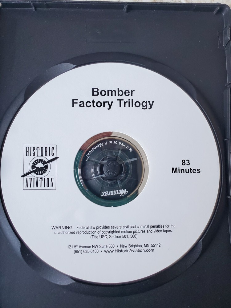 BOMBER FACTORY TRILOGY HISTORIC AVIATION 3 PROGRAM DVD VIDEO -NEW IN OPENED PKG!