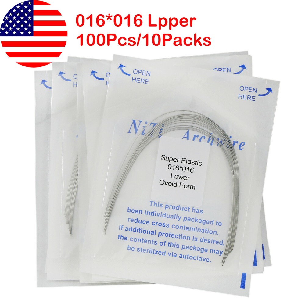 US 100 Pcs Dental Orthodontic Rectangular Super Elastic Niti Arch Wires Ovoid