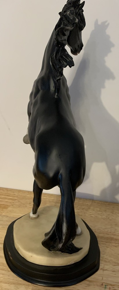 Rearing Black Horse Statue, Home Decor