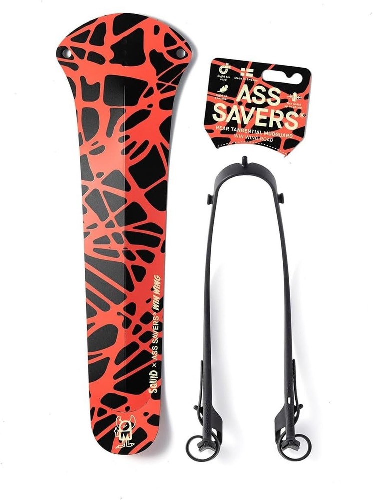 Ass Savers Win Wing 2 Road Rear Mudguard w/ Black Wishbone - Squid