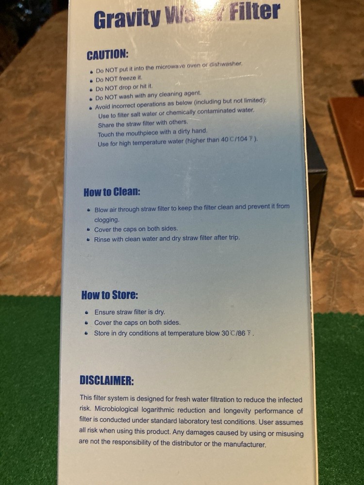 Gravity Water Filter with Bag And Filter by Membrane Solutions