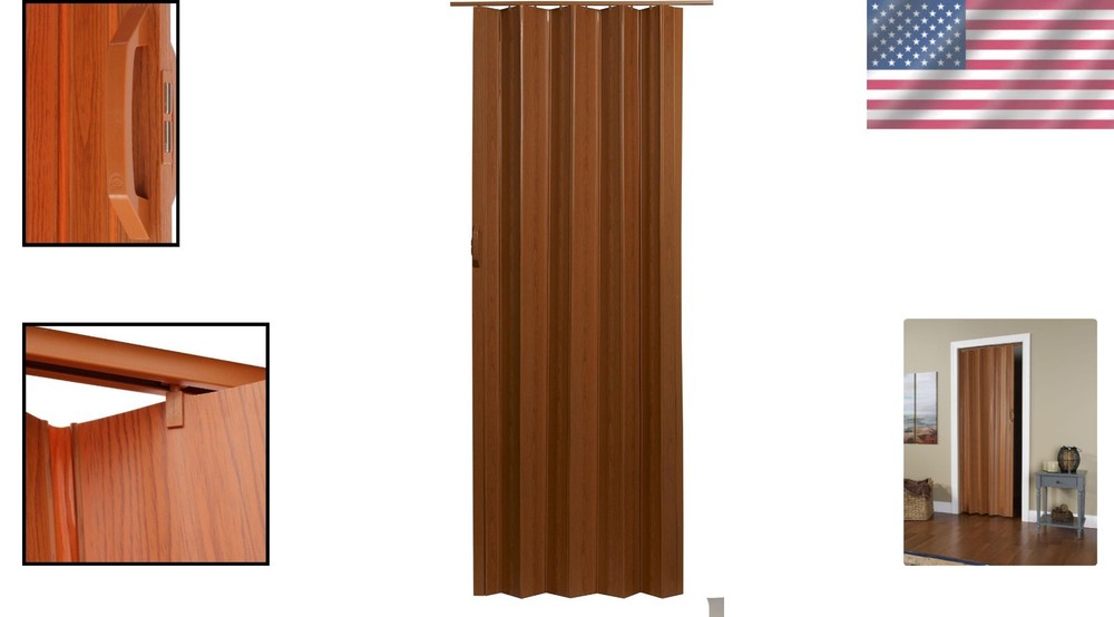 Contemporary Folding Door, 24-36" x 80" - Safe Vinyl & Space-Saving Solution