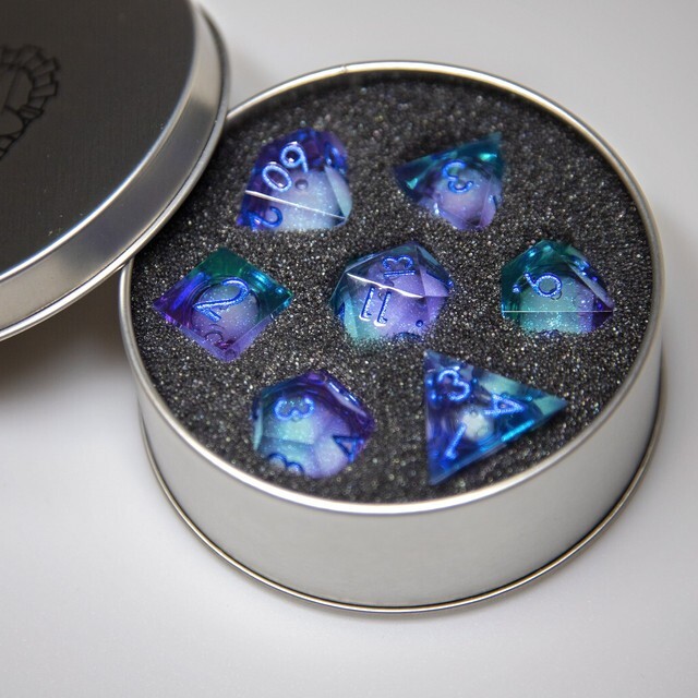 Sage's Lovers Souls Liquid Core Sharp Edge Resin Dice Set