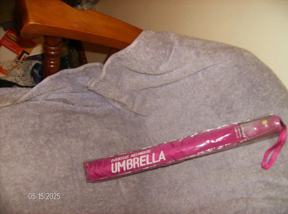 PINK UMBRELLA OVERSIZE AUTOMATIC NEW STORED YEARS #15