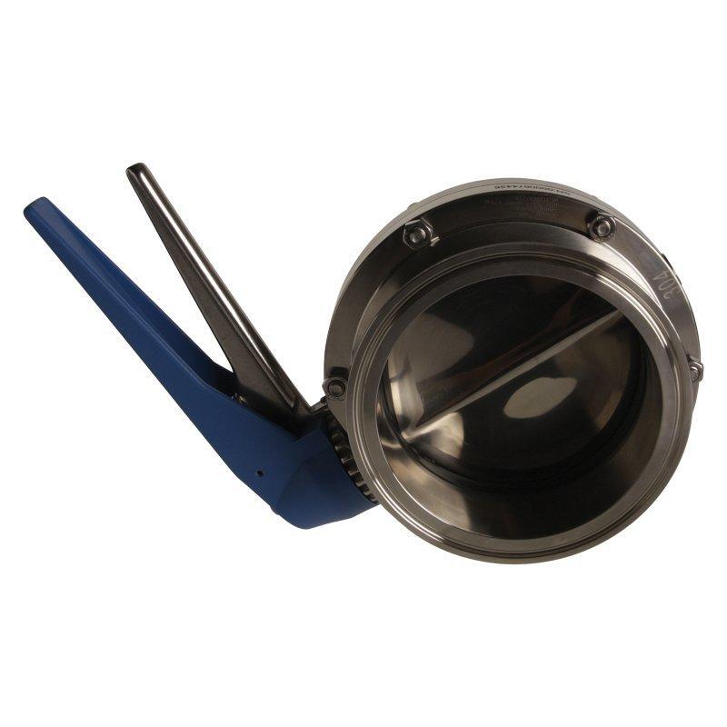 Butterfly Valve 5000 | Tri Clamp 4 inch Trigger Handle - SS304 / EPDM