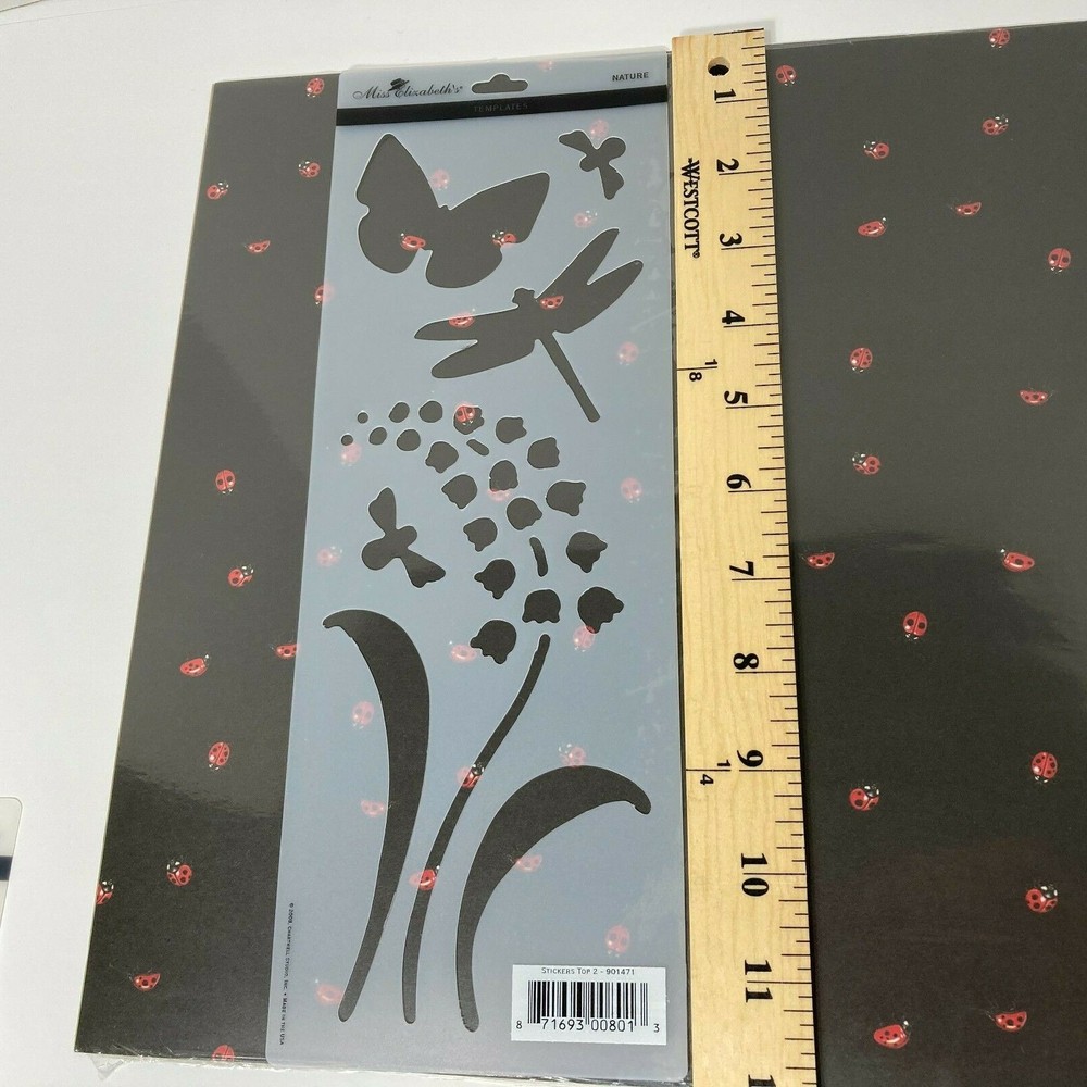 Butterfly Bird Dragonfly Flower Template Stencil Scrapbook Cardmaking Crafts