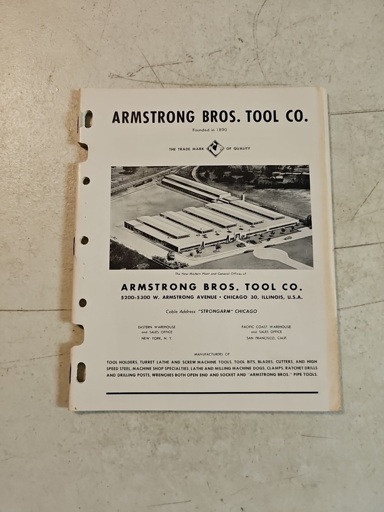 Vintage 1956 Armstrong Bros. Tool  Co. Tools Catalog