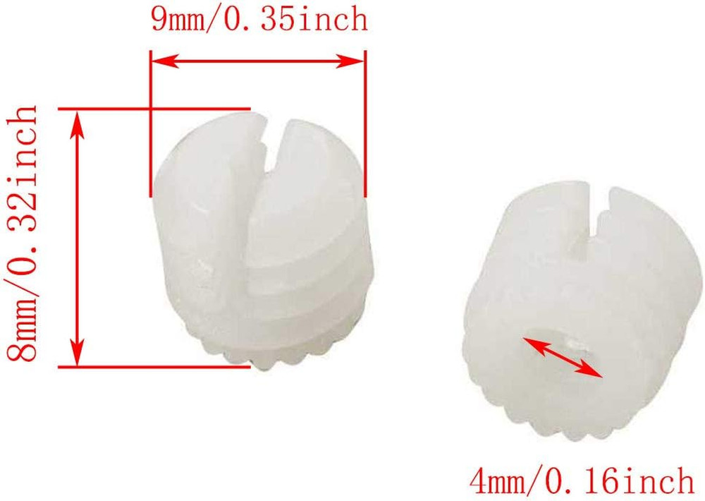 20PCS Plastic Dowel Inserts and Mounting Screws for Hinges