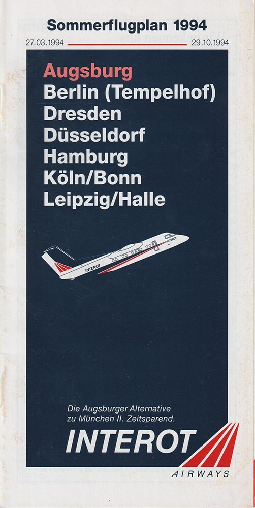 Interot Airways timetable 1994/03/27