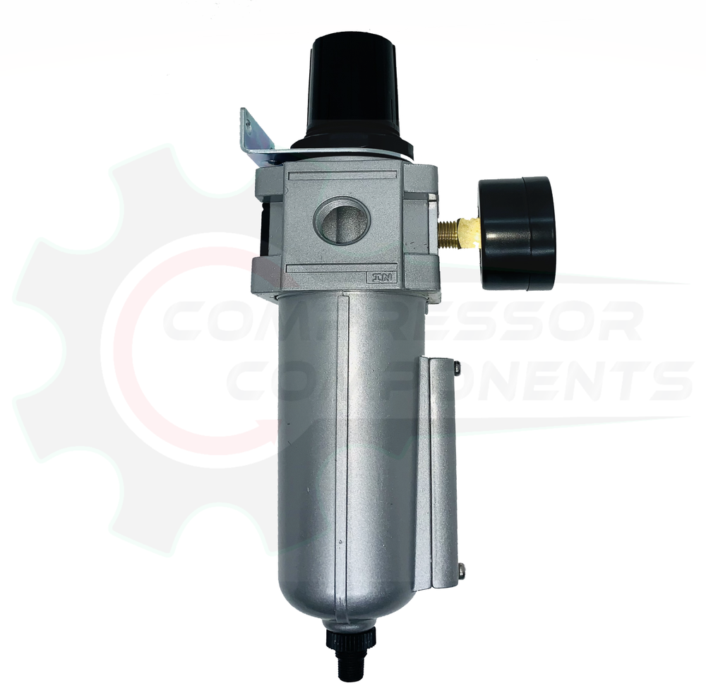 1/2" Air Pressure Regulator / Filter Combo With Auto Drain & 5 Micron Filter