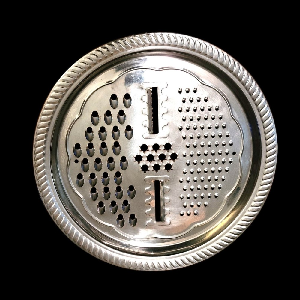Stainless Steel & Blue Multi-Functional Grater Set Circular & Rectangular