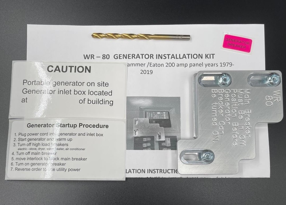 Cutler hammer generator interlock WR-80 Kit