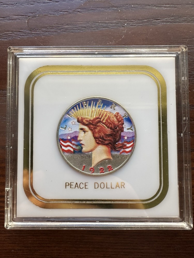 1922 $1 Silver Peace Dollar Colorized