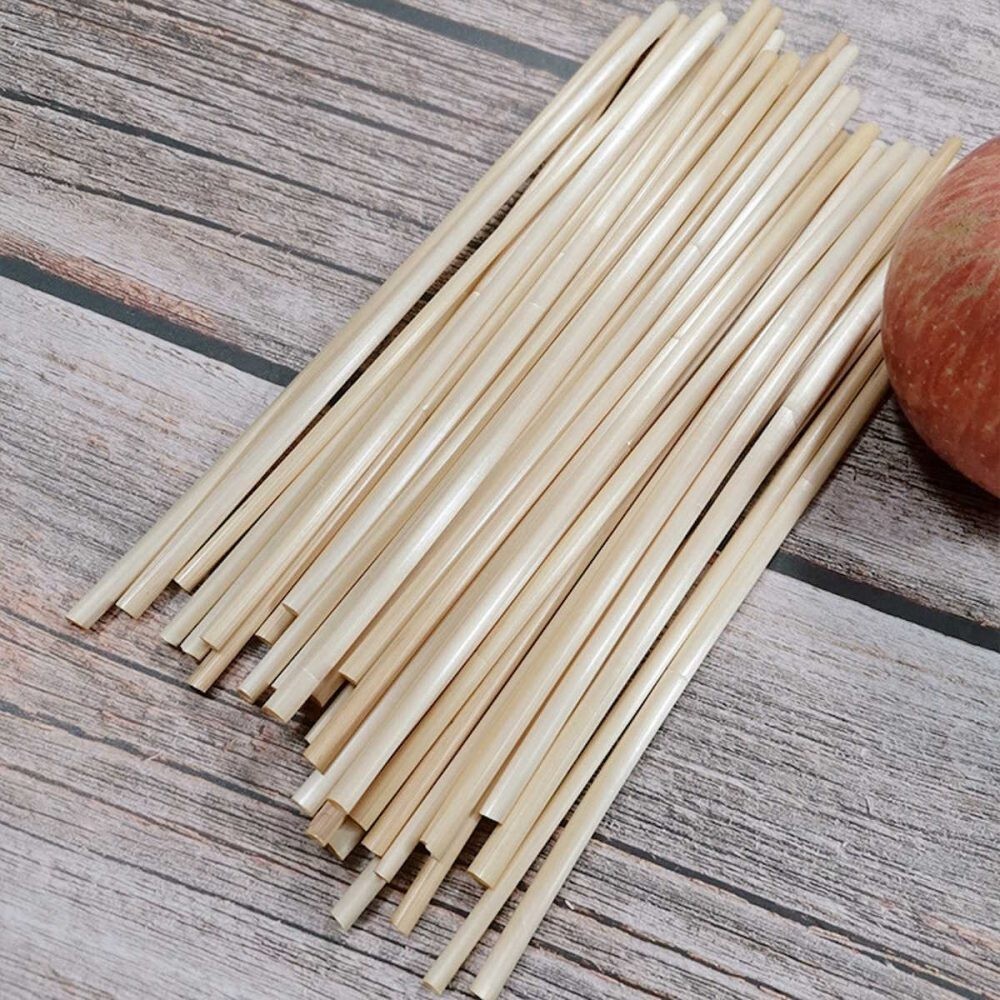 Disposable Wheat Straws 100pcs Biodegradable Eco Alternative to Plastic 100pcs