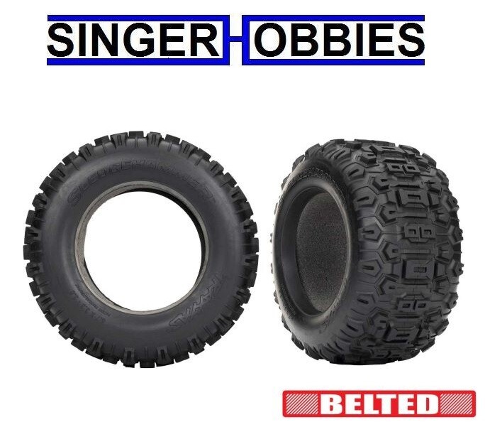 Traxxas 9571 Tires, Sledgehammer (Belted) (2) / Foam Inserts (2) SLEDGE TRA1