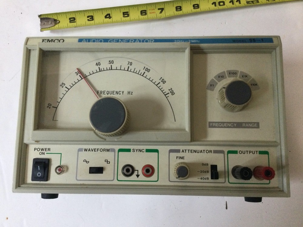 Emco SS-1 Audio Function Generator, 20hz-2mhz, Frequency generator - Working