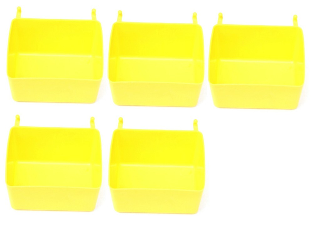 Small Plastic Yellow Pegboard Storage/Part Bins, Multi-Pack Pricing JSP Brand