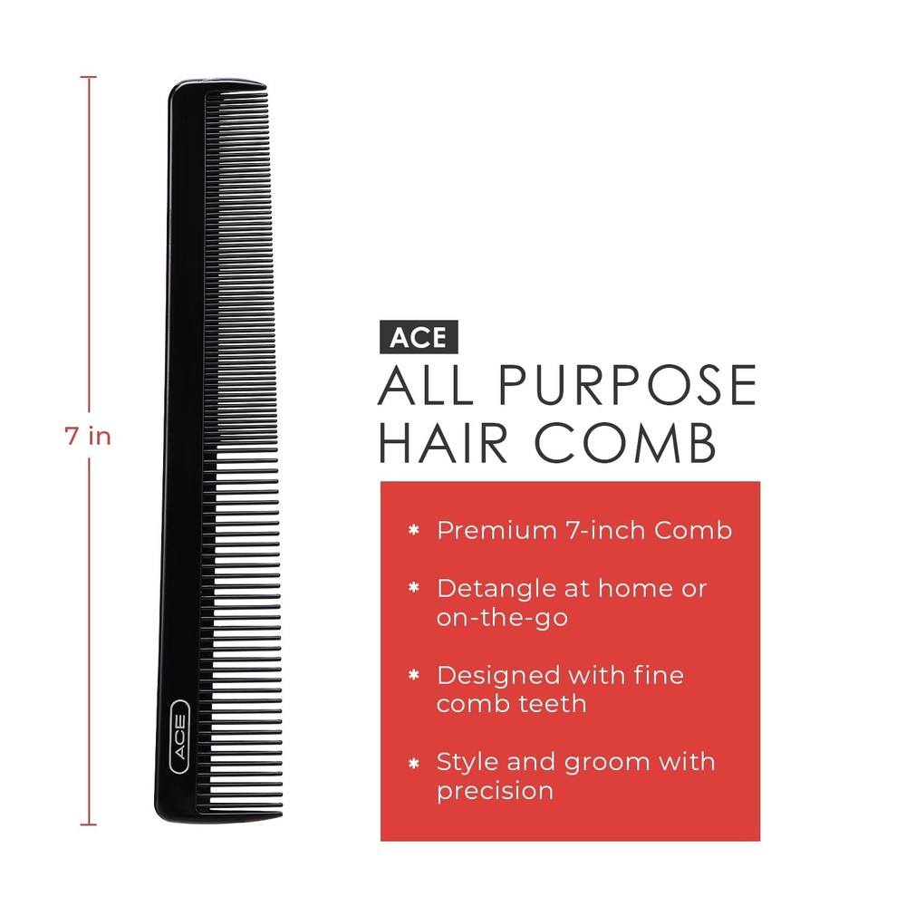 ACE 7 All Purpose Comb - Black