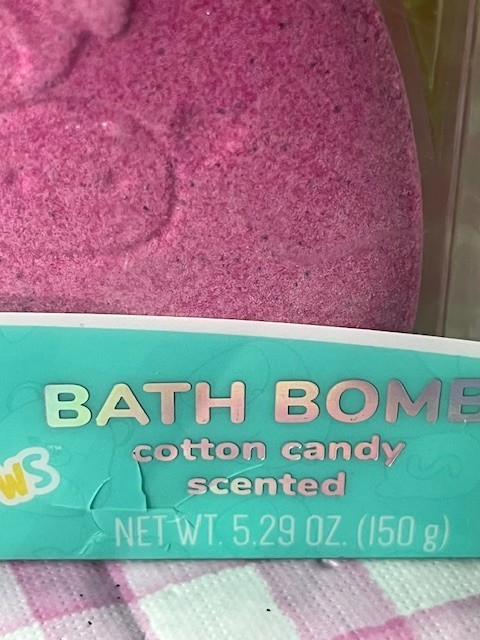 Two Squishmallow Bath Bombs Cotton Candy/Peppermint Scent Surprise Charm Inside
