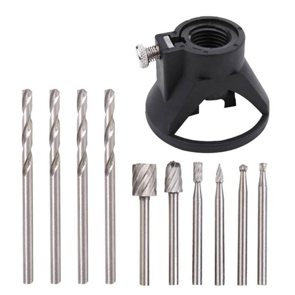 Large Window Wood Guide HSS Router With Drill Bits Set For Dremel D