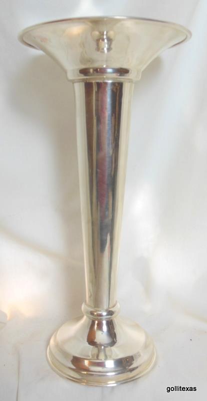 New Silver Tone Cone Vase 12" India