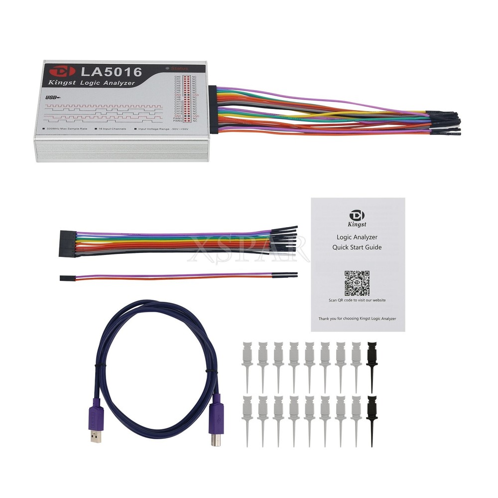 LA5016 USB Logic Analyzer 16CH 500M Sampling 5G Sample Depth PWM Output new
