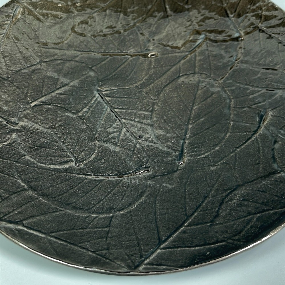 Michael Aram Forest Leaf Platter 10” Diameter Textured Metal Plate