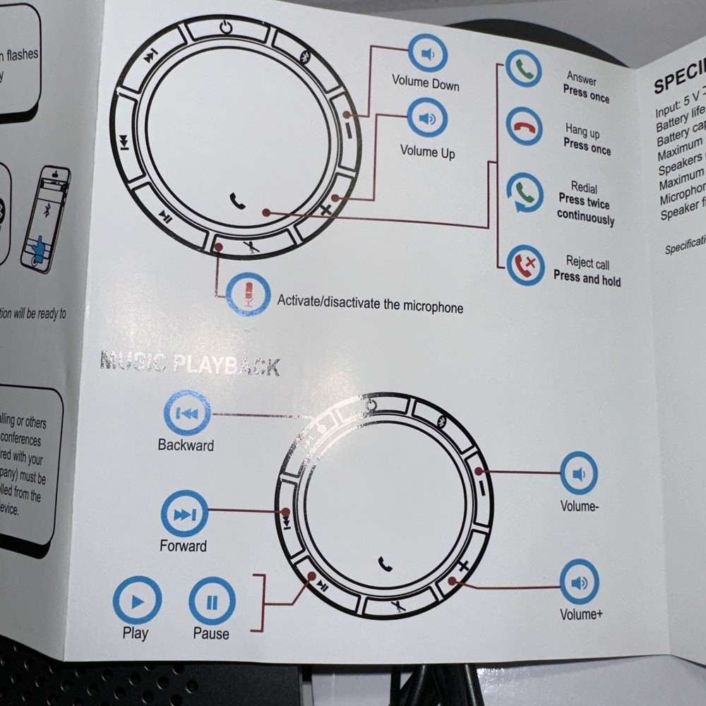SkyWin Conference Speaker Phone. Bluetooth Conference Speaker