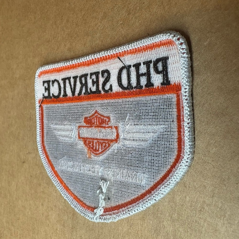 Harley-Davidson Patch PHD Service Trained Technician , 3-3/4" Sew or Iron On New