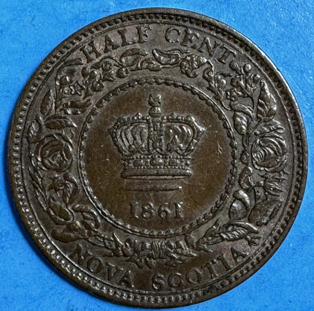 1861 Half Cent 1/2 NOVA SCOTIA (#CB01305 )